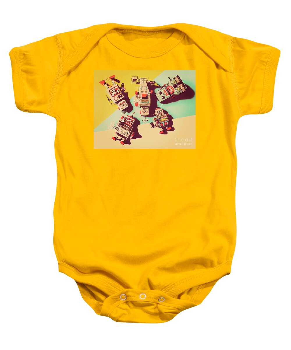 Robots Baby Onesie featuring the photograph E-magination by Jorgo Photography