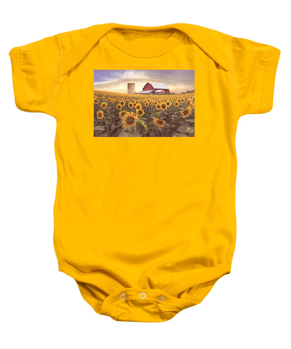 Barns Baby Onesie featuring the photograph Faces in Country Colors by Debra and Dave Vanderlaan