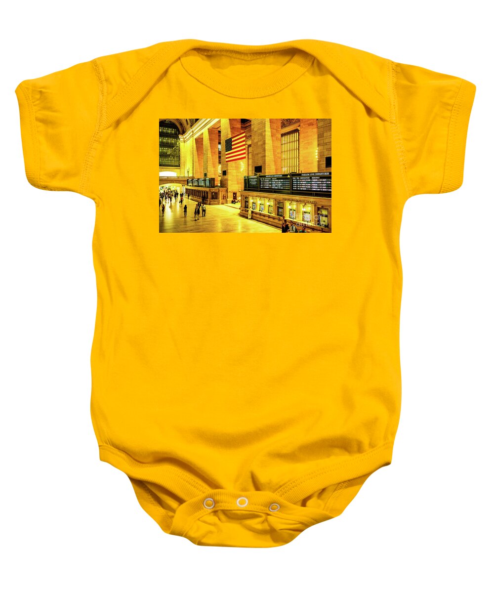Grand Baby Onesie featuring the photograph Grand Central Station New York by M G Whittingham