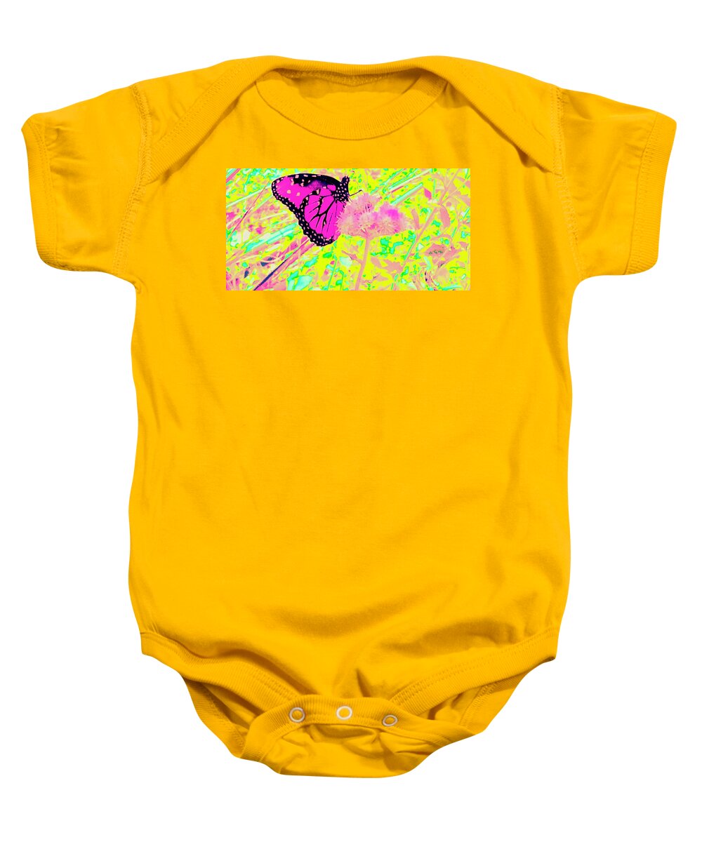 Butterfly Baby Onesie featuring the photograph Hanging-on by Debra Grace Addison