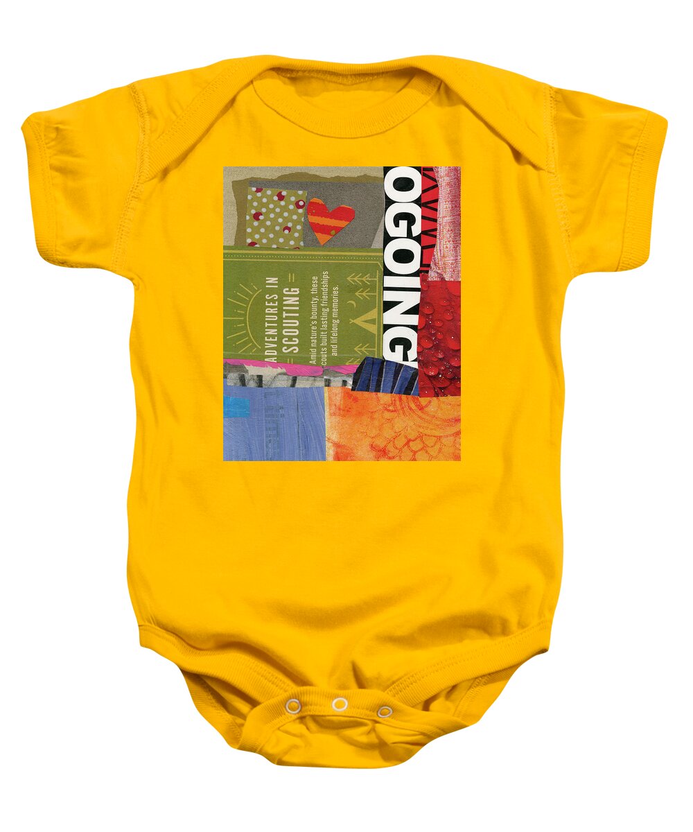 Abstract Art Baby Onesie featuring the painting Heart Collage by Jane Davies