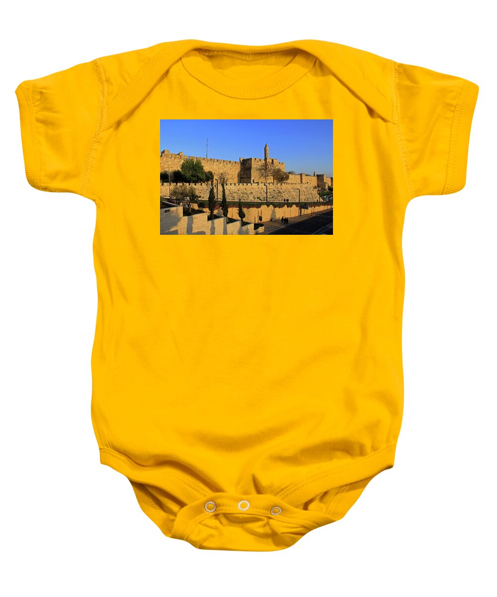Jerusalem Baby Onesie featuring the photograph Jerusalem, Israel - Old City, Jaffa Gate by Richard Krebs
