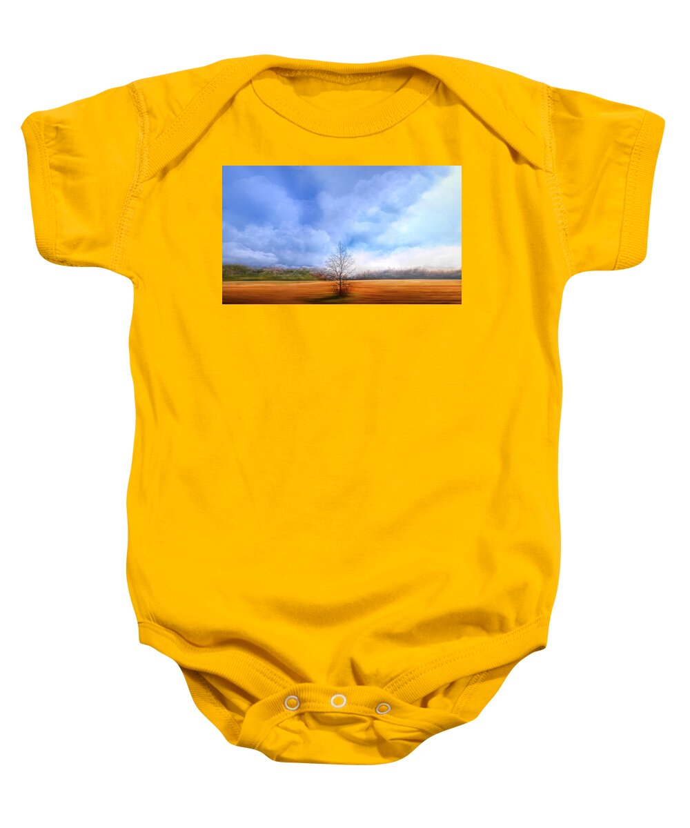 Appalachia Baby Onesie featuring the photograph Loyalty at Daybreak by Debra and Dave Vanderlaan