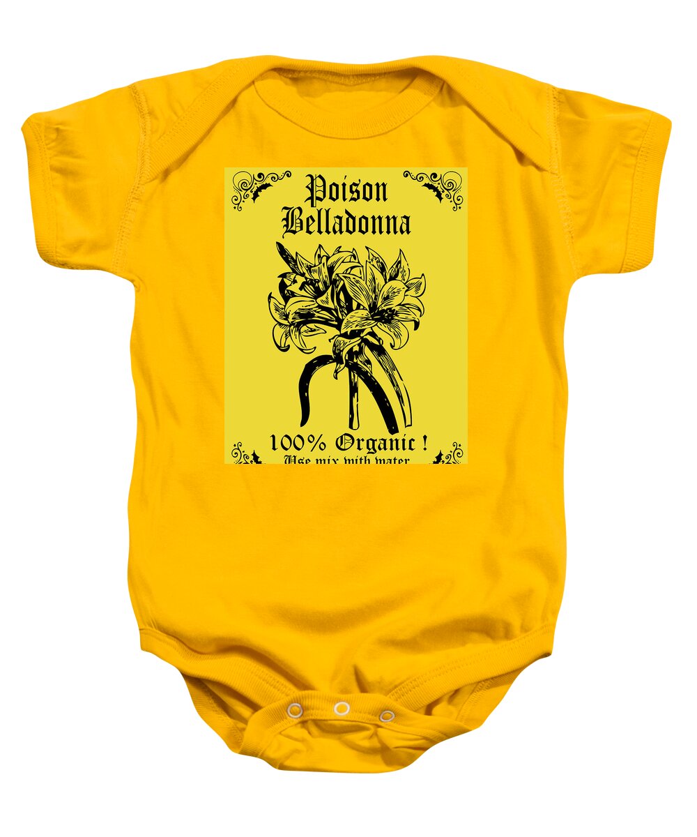 Poison Baby Onesie featuring the digital art Poison Belladonna by Long Shot