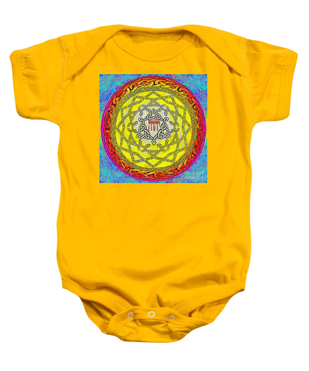 Yhwh Baby Onesie featuring the painting Psalm 37 by Hidden Mountain