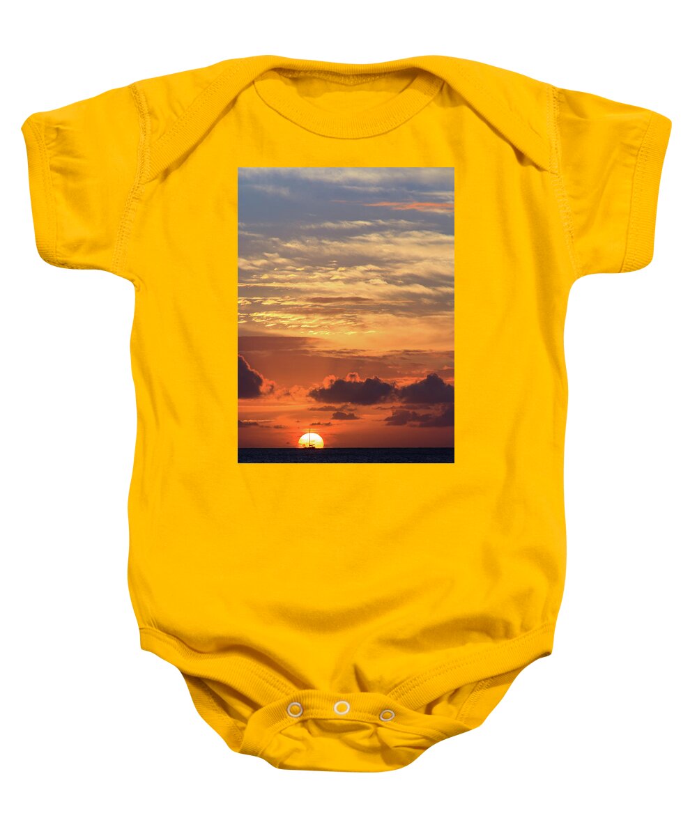 Autumn Baby Onesie featuring the photograph Splitting the Sun by Briand Sanderson