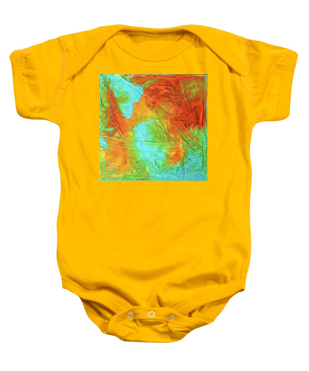 Top Baby Onesie featuring the painting Surface Disturbance by Paulette B Wright