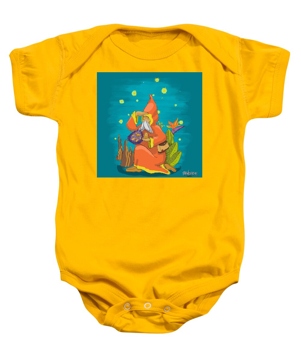  Baby Onesie featuring the digital art The Tracker by Ismael Cavazos