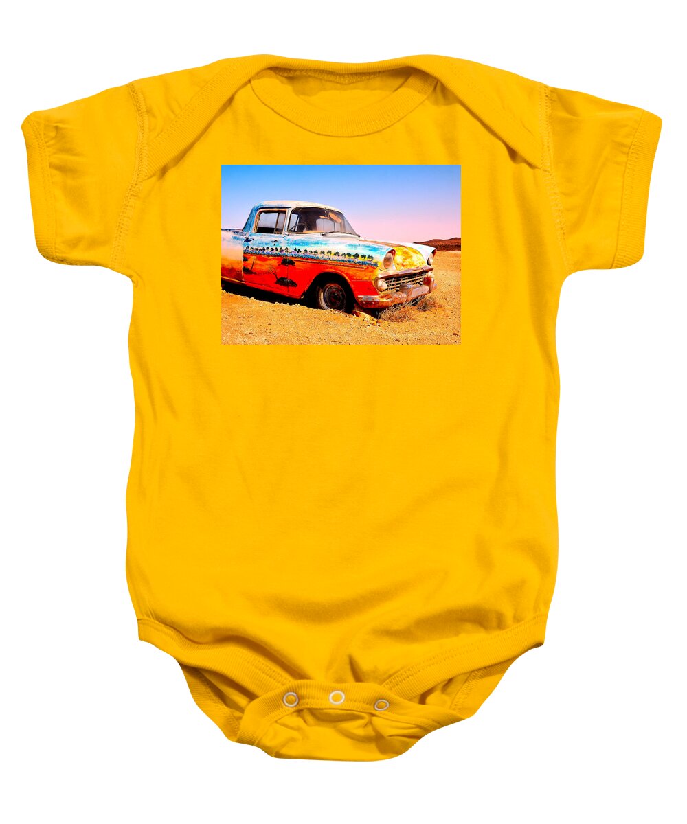Outback Baby Onesie featuring the photograph Quirky Cars of The Outback #2 by Lexa Harpell