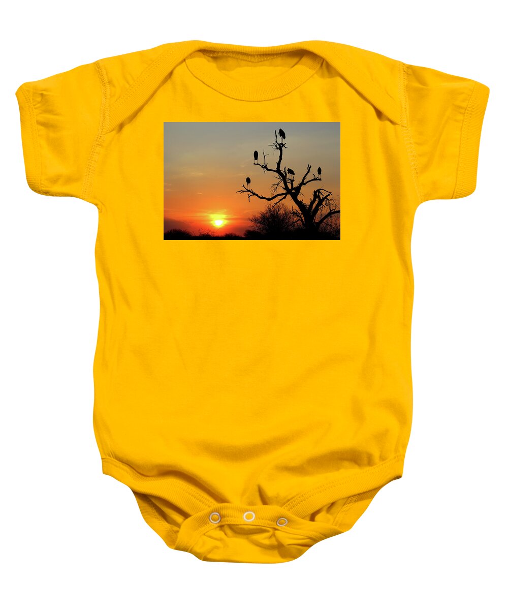  Baby Onesie featuring the photograph Watching the Sunset by Eric Pengelly
