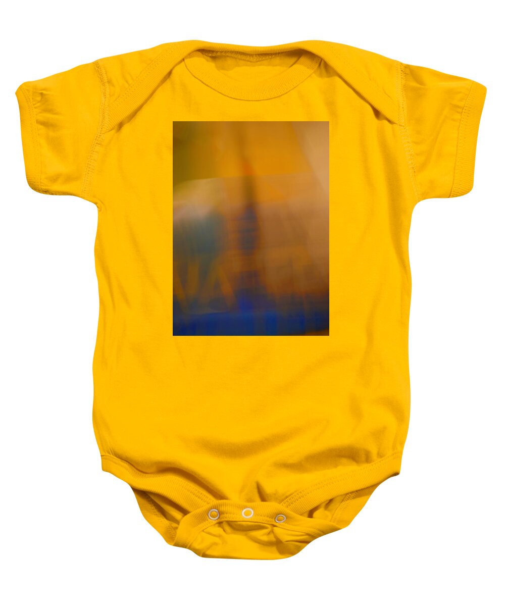 Photo Illustration Baby Onesie featuring the photograph Water Bottle Abstract by Debra Grace Addison