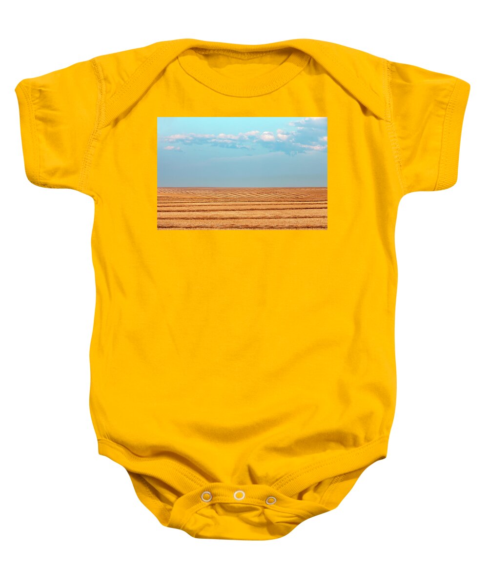 Windrows Baby Onesie featuring the photograph Windy Rows by Todd Klassy