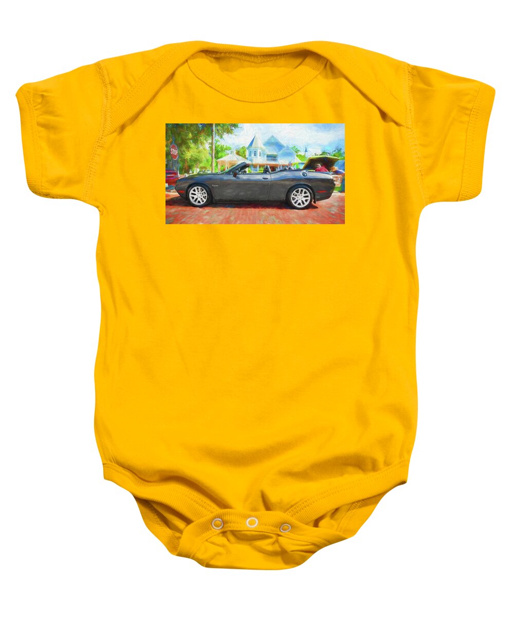 2020 Dodge Challenger Hemi 50th Anniversary Rt Shaker Convertible Baby Onesie featuring the photograph 2020 Dodge Challenger Hemi 50th Anniversary RT Shaker Convertible X121 #1 by Rich Franco