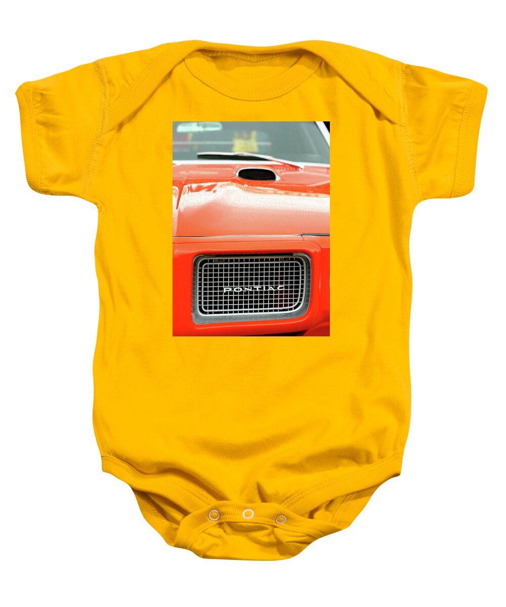 Pontiac Gto Baby Onesie featuring the photograph Ooooo Orange by Lens Art Photography By Larry Trager