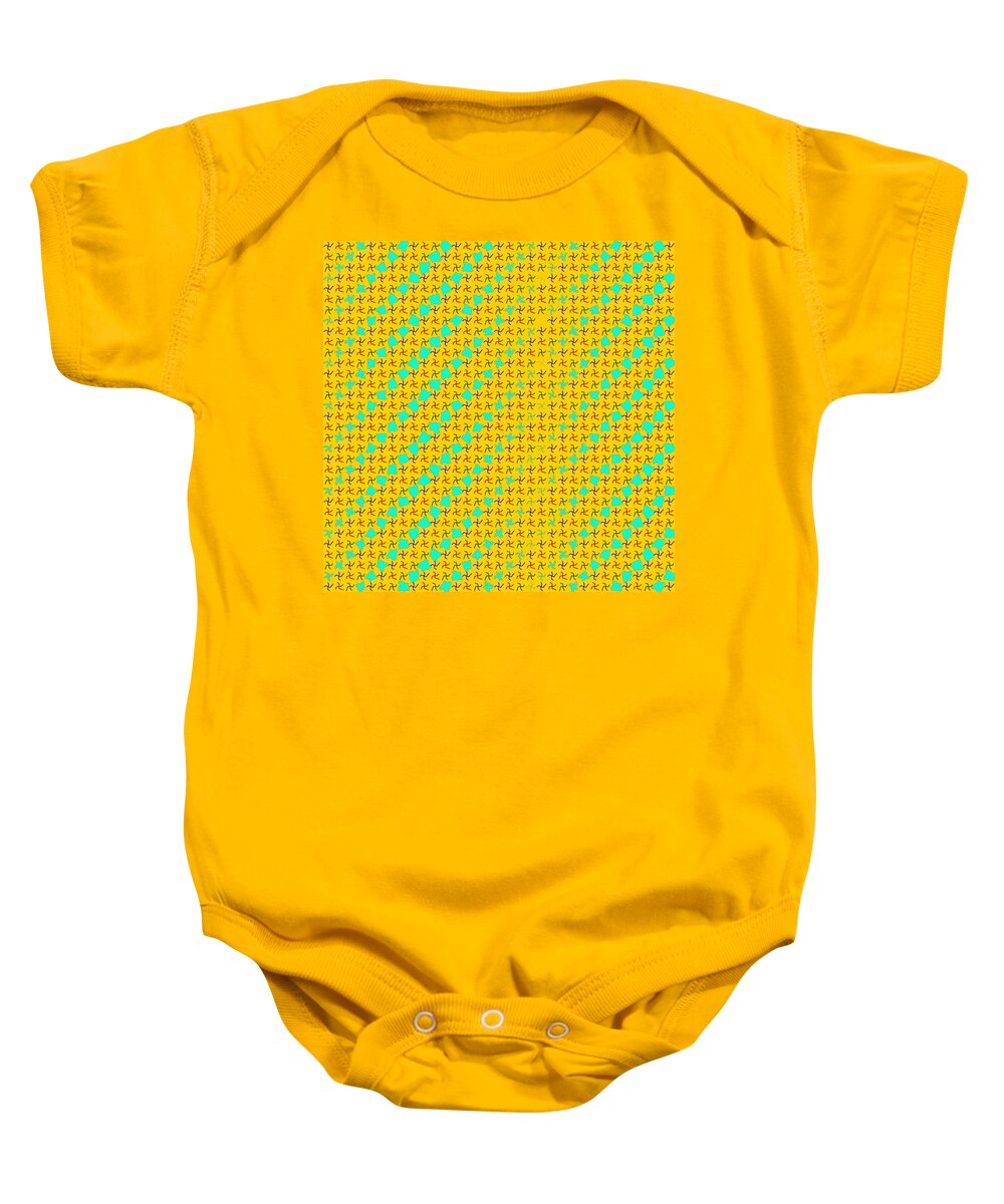 Abstract Baby Onesie featuring the digital art Pattern 8 #1 by Marko Sabotin