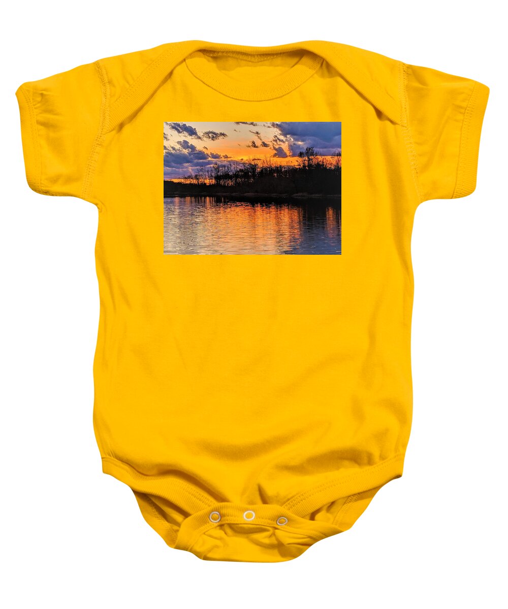  Baby Onesie featuring the photograph Tinkers Creek Park Sunset by Brad Nellis