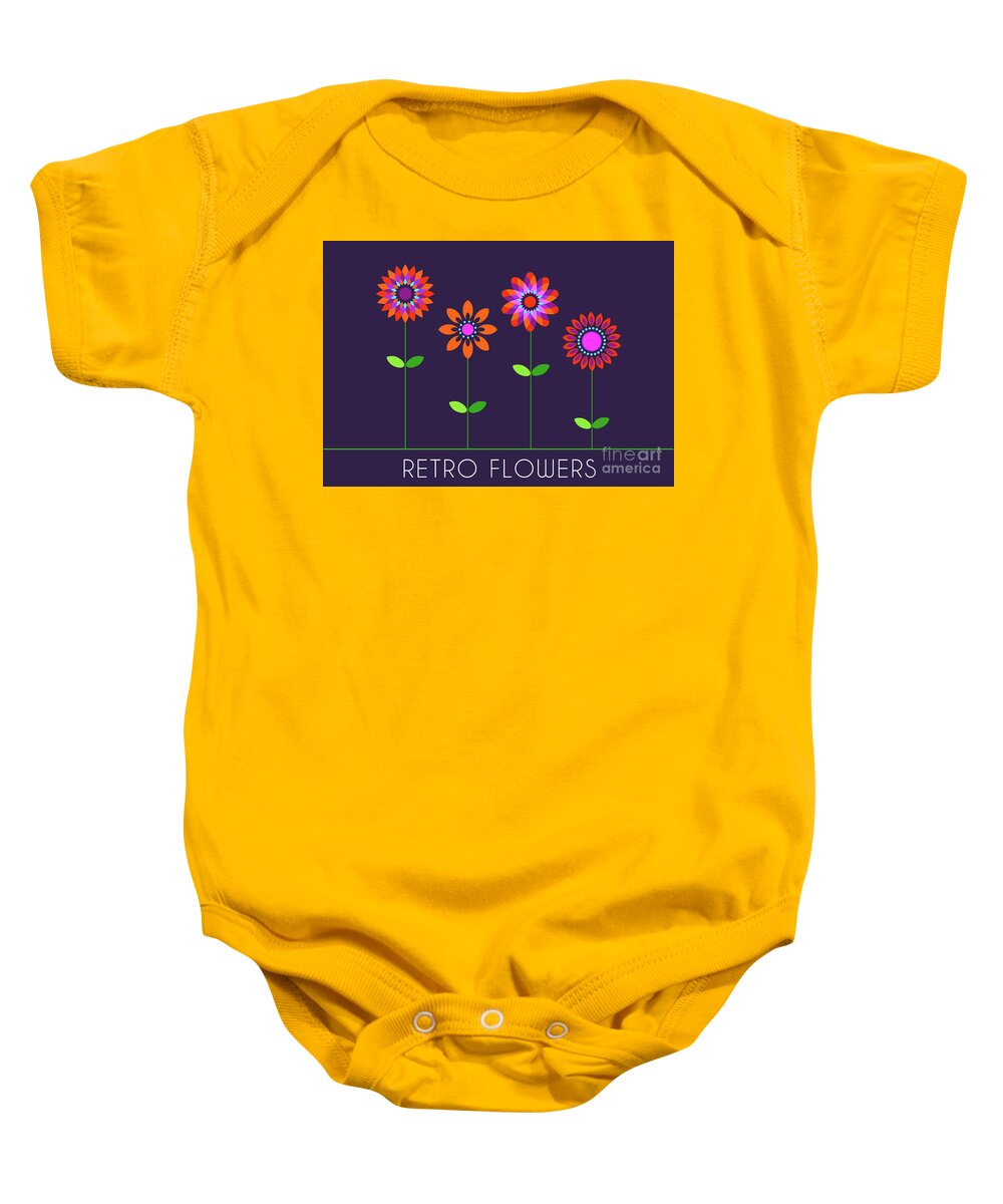 Flower Baby Onesie featuring the photograph Flower power rock poster by Action