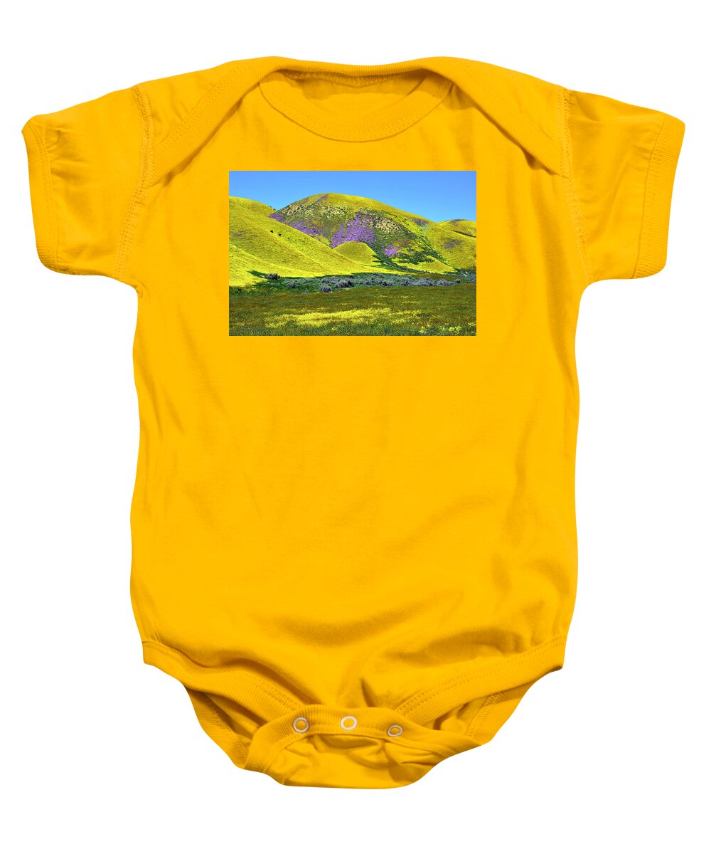 Countryside Baby Onesie featuring the photograph A Foretaste of Heavenly Gold by Brian Tada