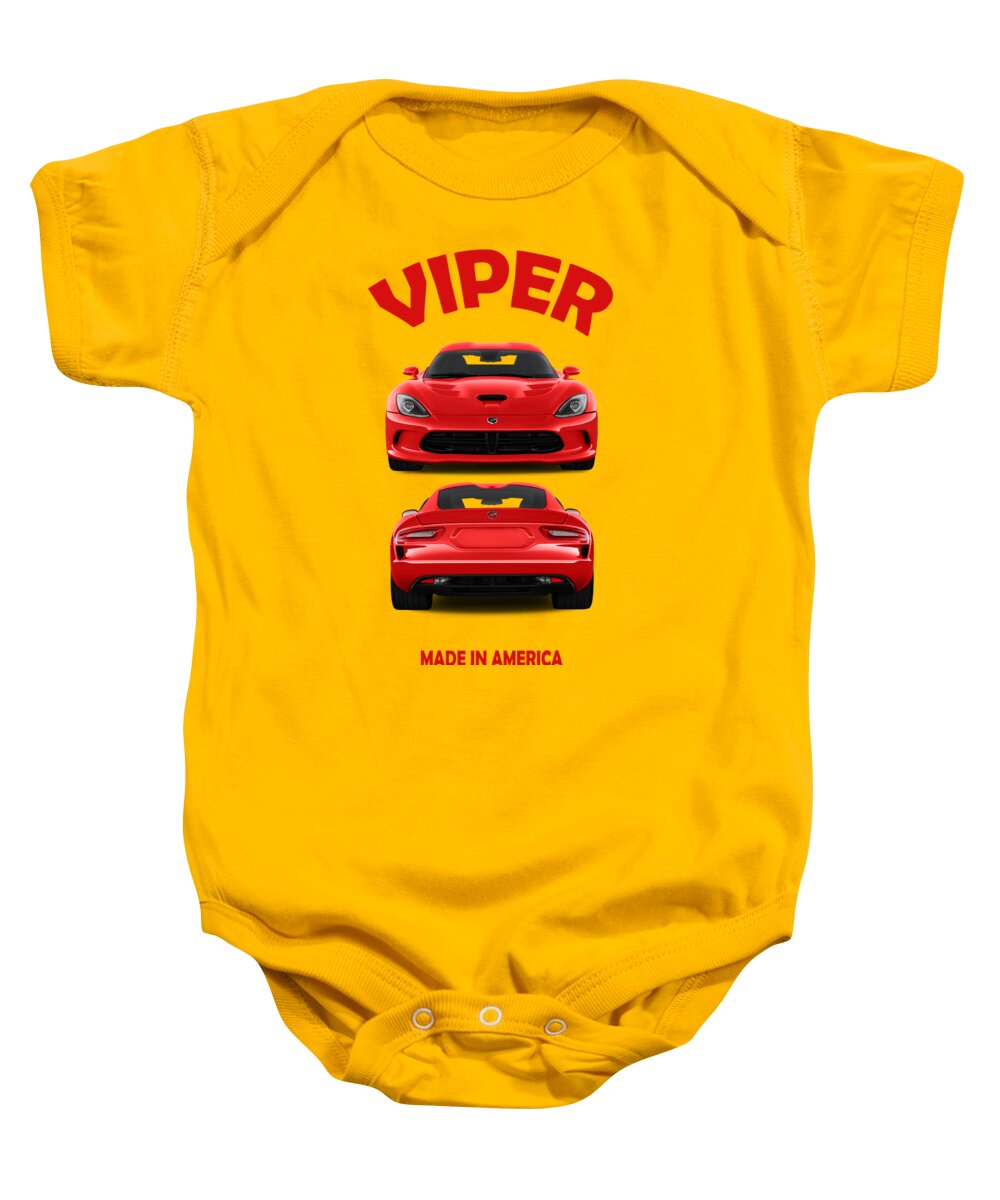 Dodge Viper Baby Onesie featuring the photograph Viper by Mark Rogan