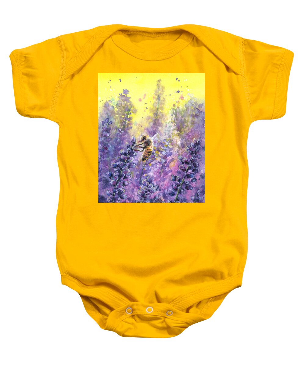  Baby Onesie featuring the painting Honey by Kirsty Rebecca