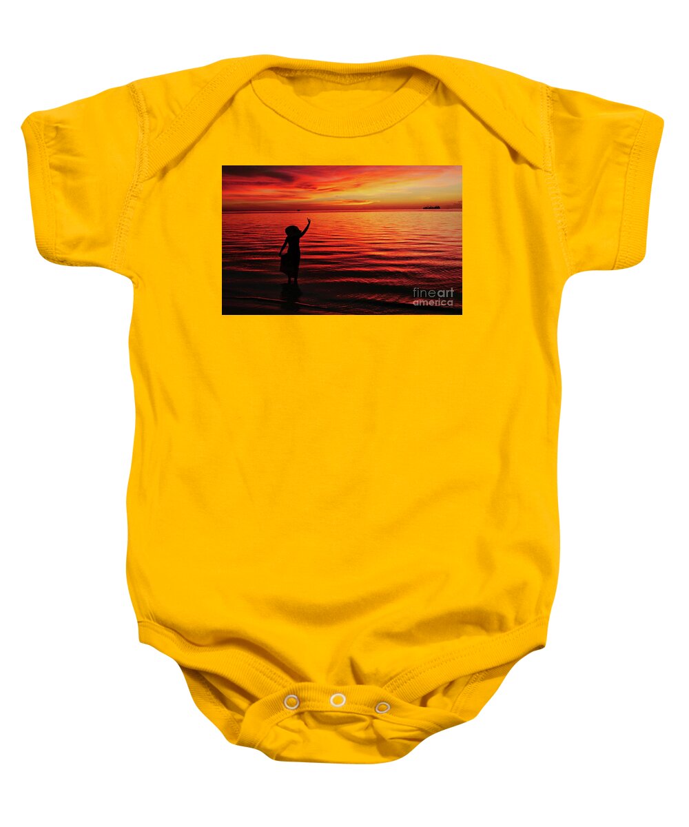 Twilight Baby Onesie featuring the photograph Bye bye another day by On da Raks