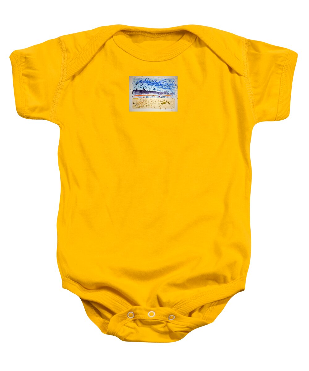 Watercolor Baby Onesie featuring the painting Chatham Harbor by John Klobucher