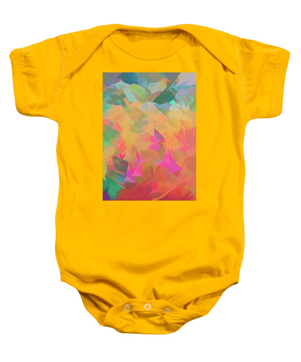 Chinese Bells Baby Onesie featuring the photograph Chinese Bells Colorful Abstract by Aimee L Maher ALM GALLERY