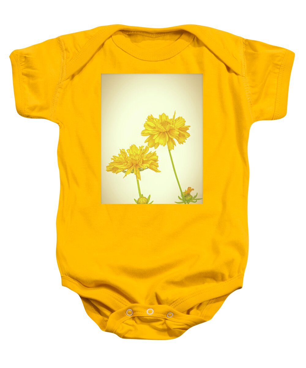 High Key Baby Onesie featuring the photograph Coreopsis by Allin Sorenson