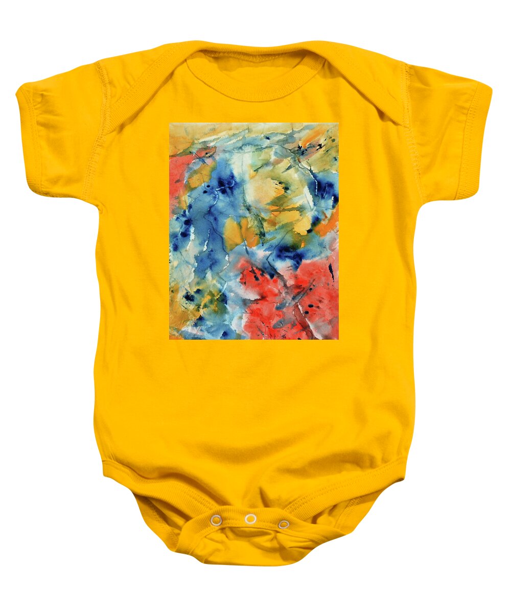 Watercolor Baby Onesie featuring the painting Dance to the Music by Dick Richards