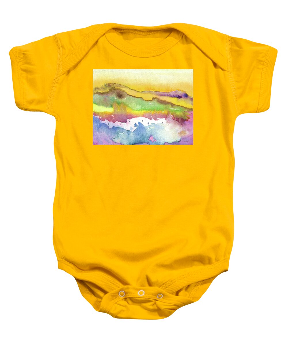 Aquarelle Baby Onesie featuring the painting Dawn 25 by Miki De Goodaboom