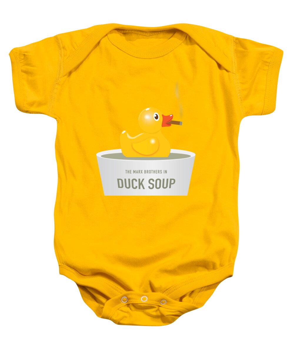 Duck Soup Baby Onesie featuring the digital art Duck Soup - Alternative Movie Poster by Movie Poster Boy