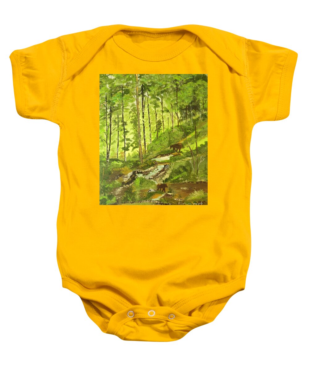 Landscapes Baby Onesie featuring the painting Duet Painting # 323 by Donald Northup