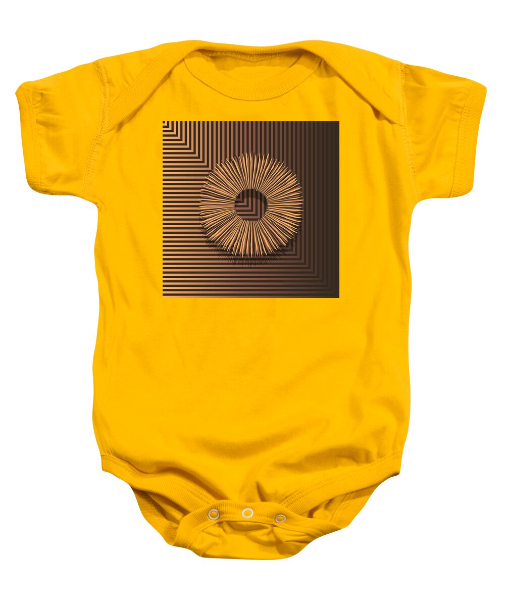 Nikita Coulombe Baby Onesie featuring the painting Eclipse 17 by Nikita Coulombe
