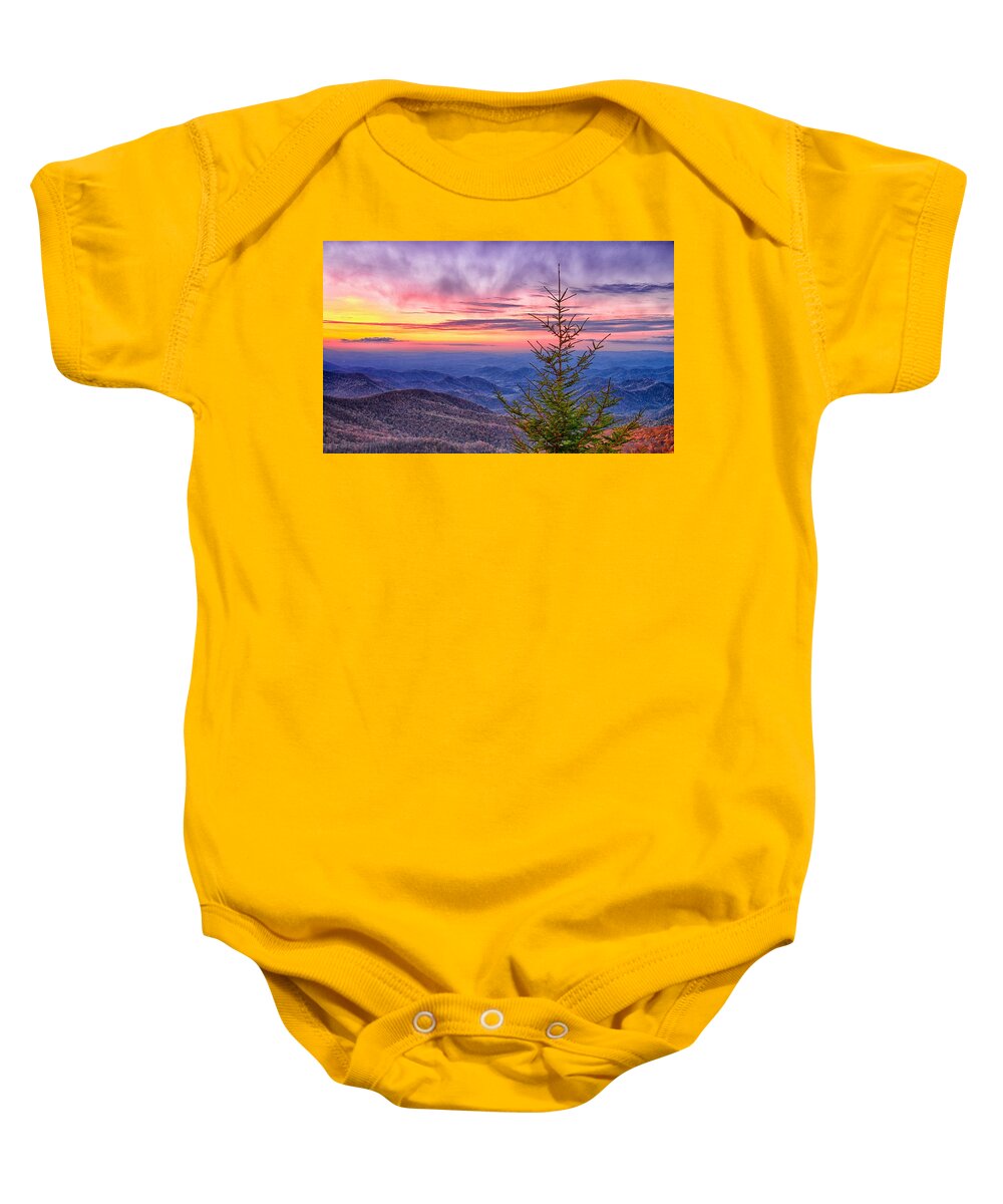 Sunset Baby Onesie featuring the photograph Evening Glow by Blaine Owens