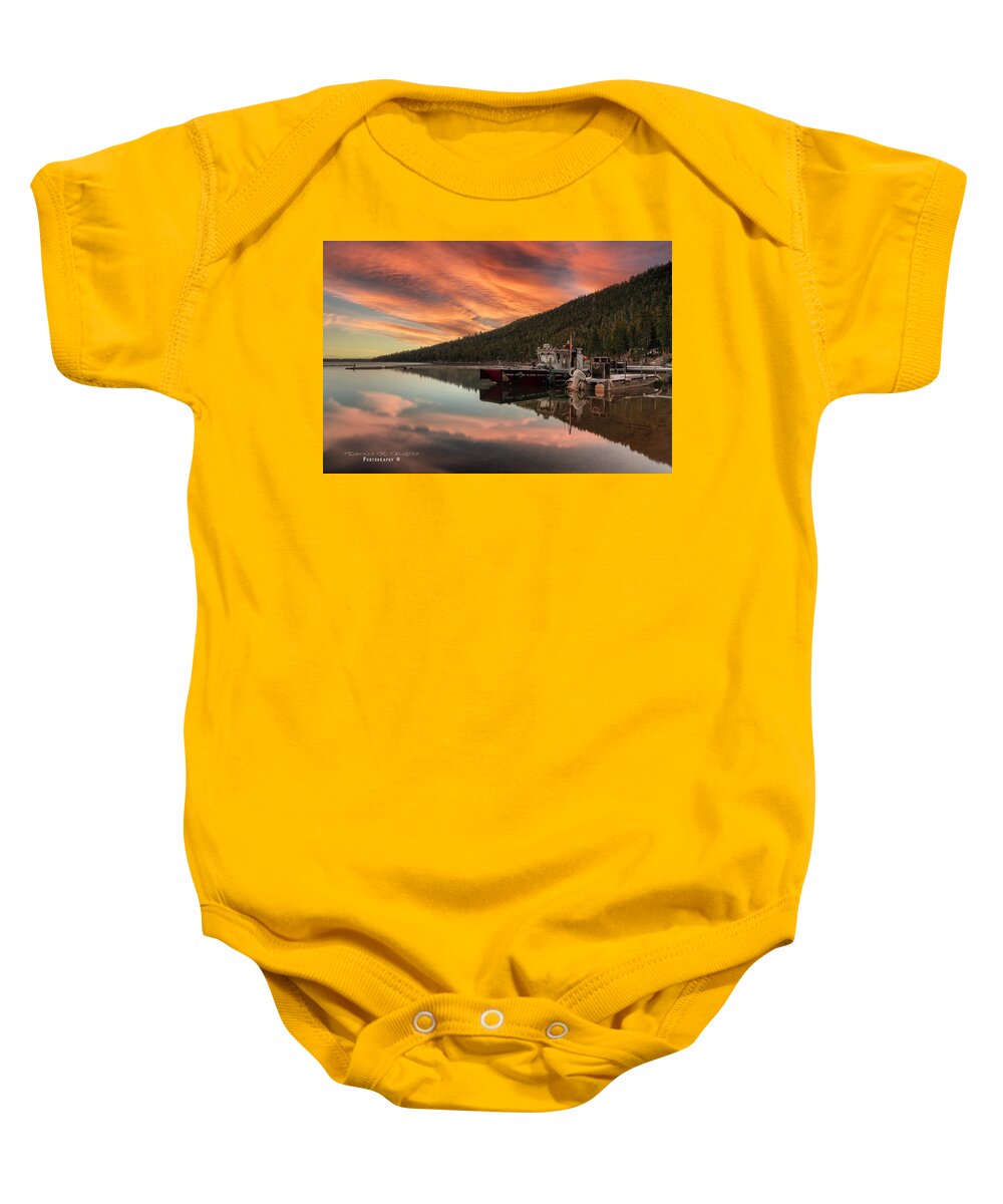 Sunrise Baby Onesie featuring the photograph Fallen leaf lake sunrise by Devin Wilson