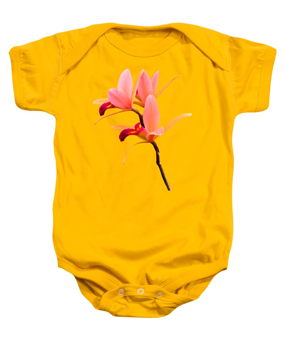 Orchid Baby Onesie featuring the photograph Flower - Orchid - The Exquisite Beauty of Laelia Orchids by Mike Savad
