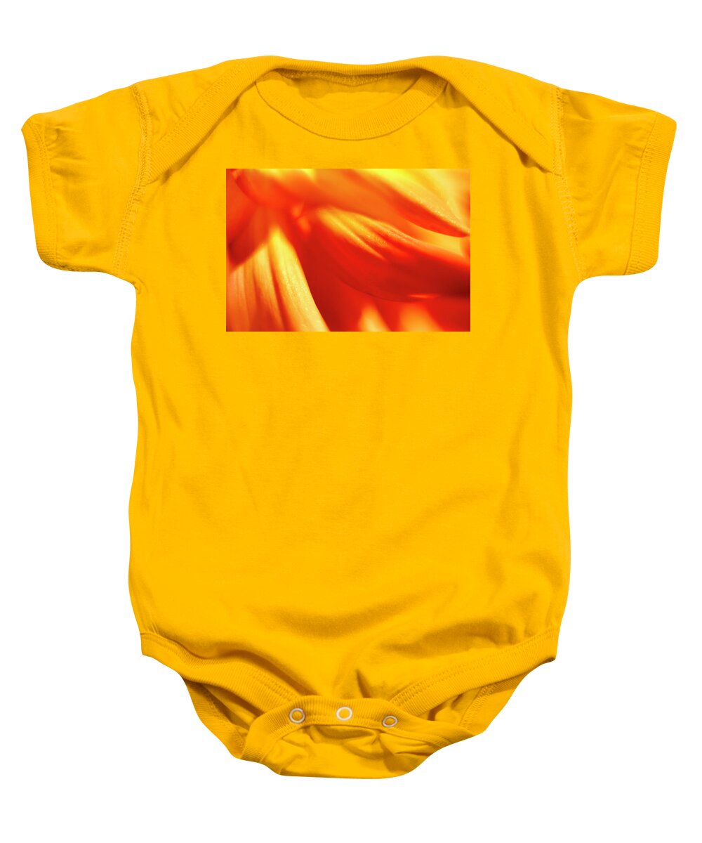 Orange Baby Onesie featuring the photograph Flowing Petals by Tony Locke