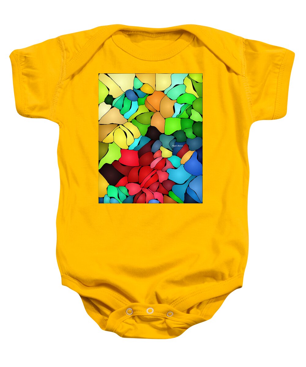 Abstract Baby Onesie featuring the painting Generous Spirit by Rafael Salazar