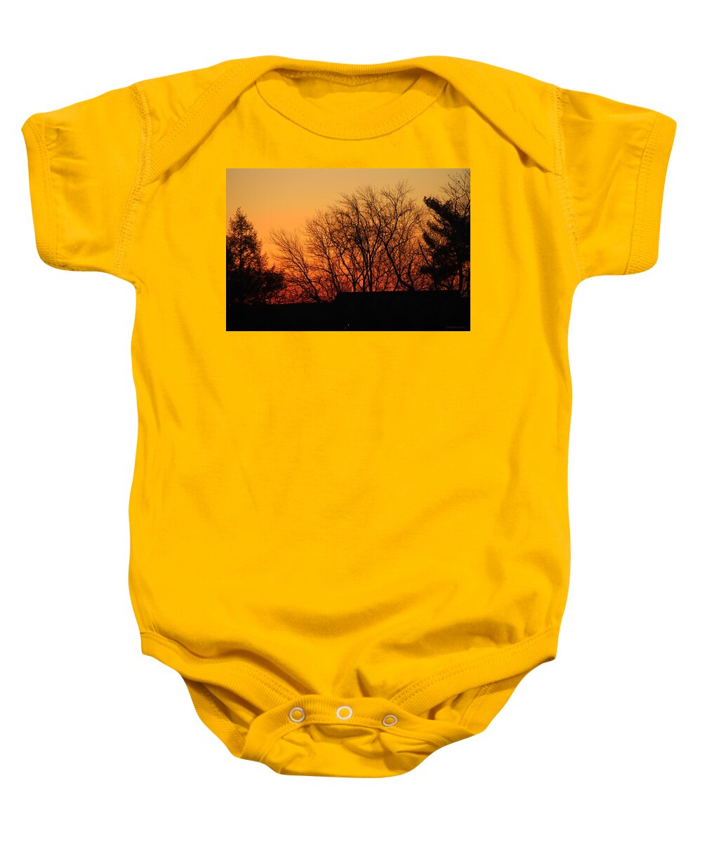 Sunrise Baby Onesie featuring the photograph Golden Morning February 8 2021 by Miriam A Kilmer