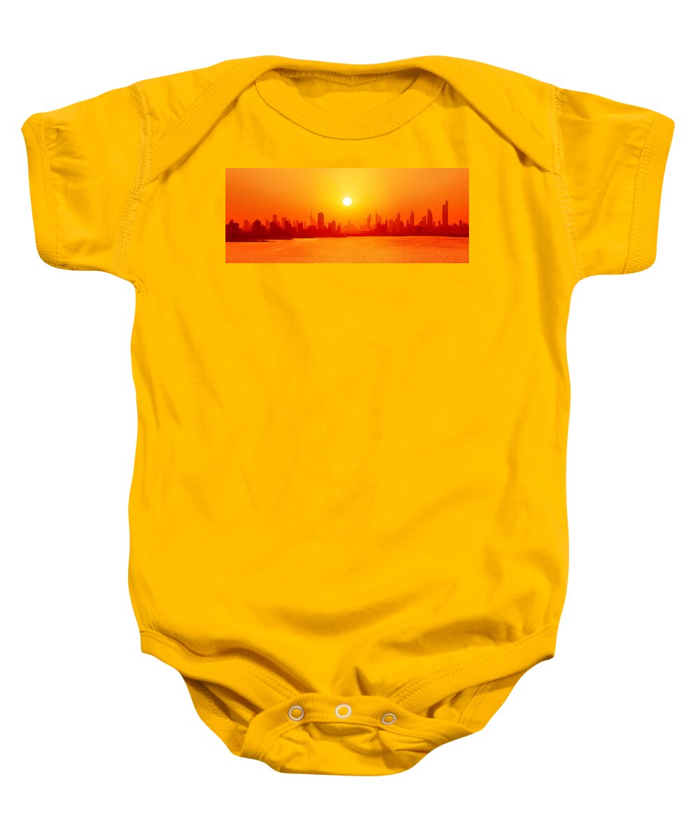 Kuwait Baby Onesie featuring the photograph Golden Shores Of Kuwait by Iryna Goodall