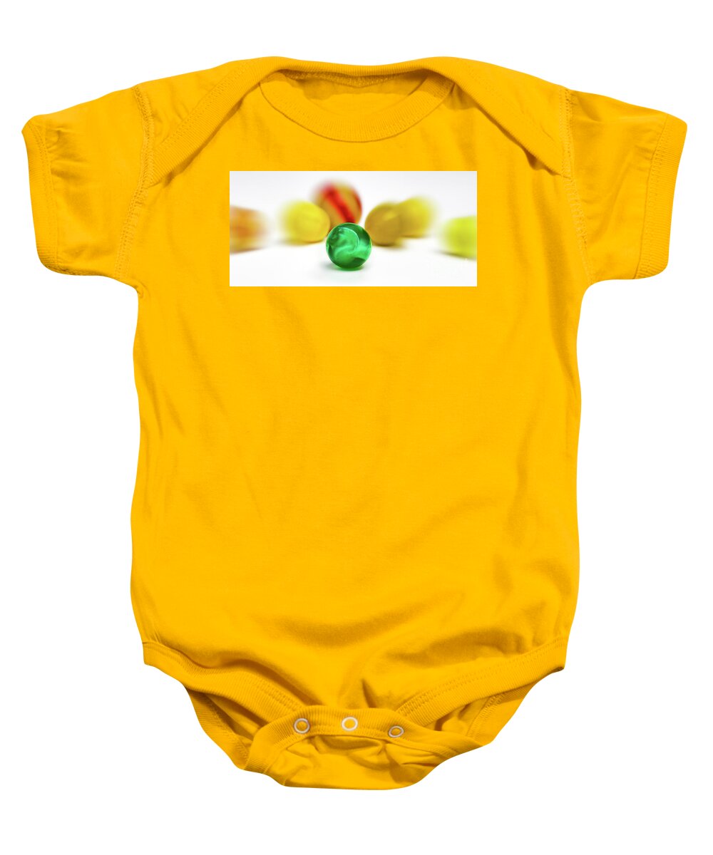 Green Marble Baby Onesie featuring the photograph Green Marble by Olga Hamilton