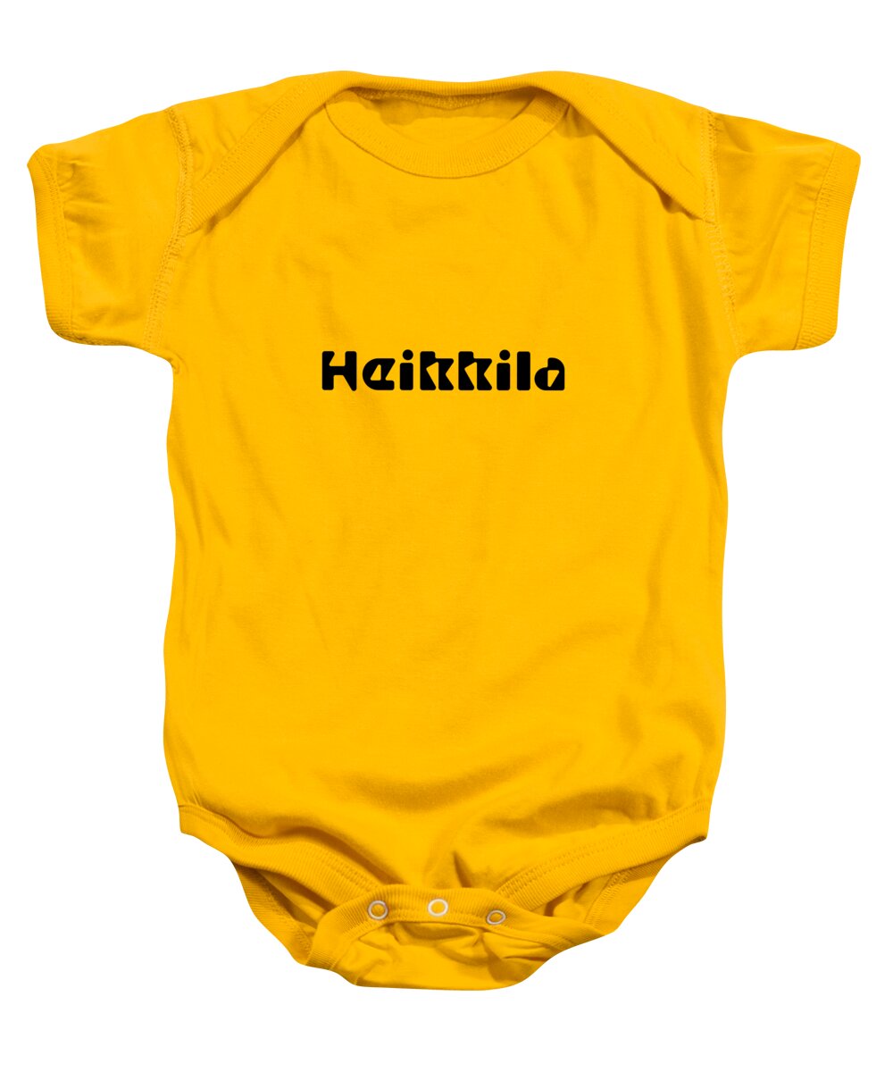 Heikkila Baby Onesie featuring the digital art Heikkila #Heikkila by TintoDesigns