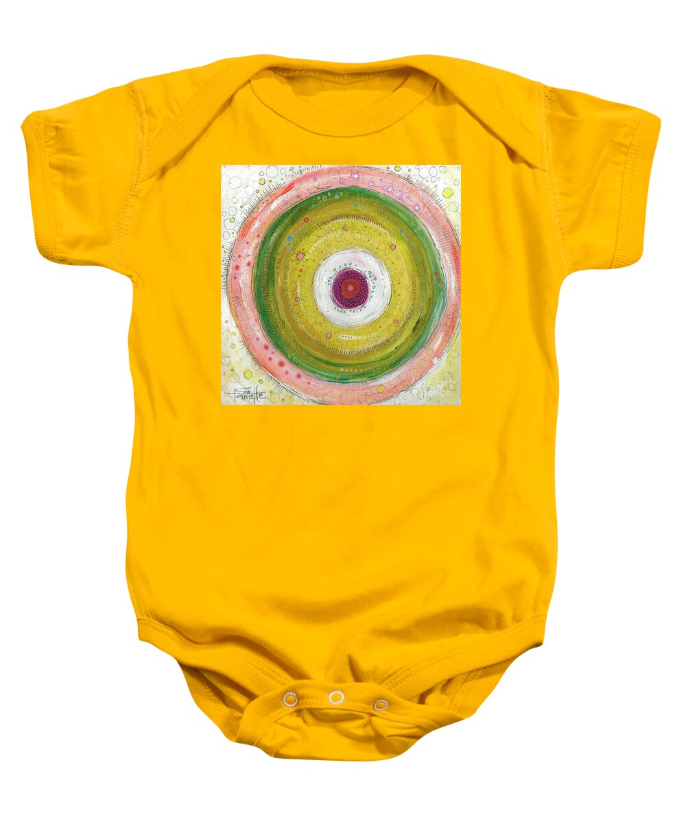 I Am Enough Baby Onesie featuring the painting I Am Enough by Tanielle Childers
