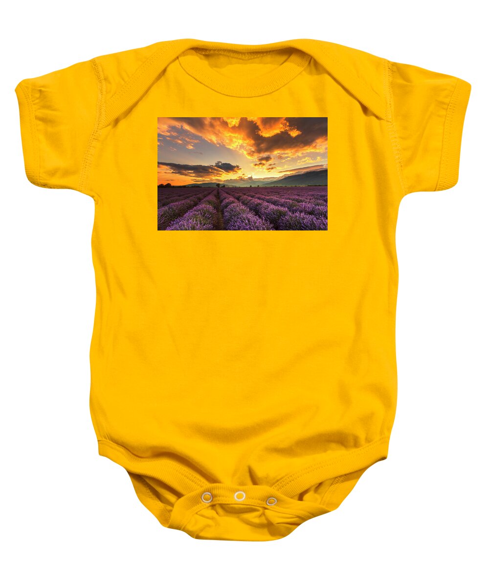 Bulgaria Baby Onesie featuring the photograph Lavender Sun by Evgeni Dinev