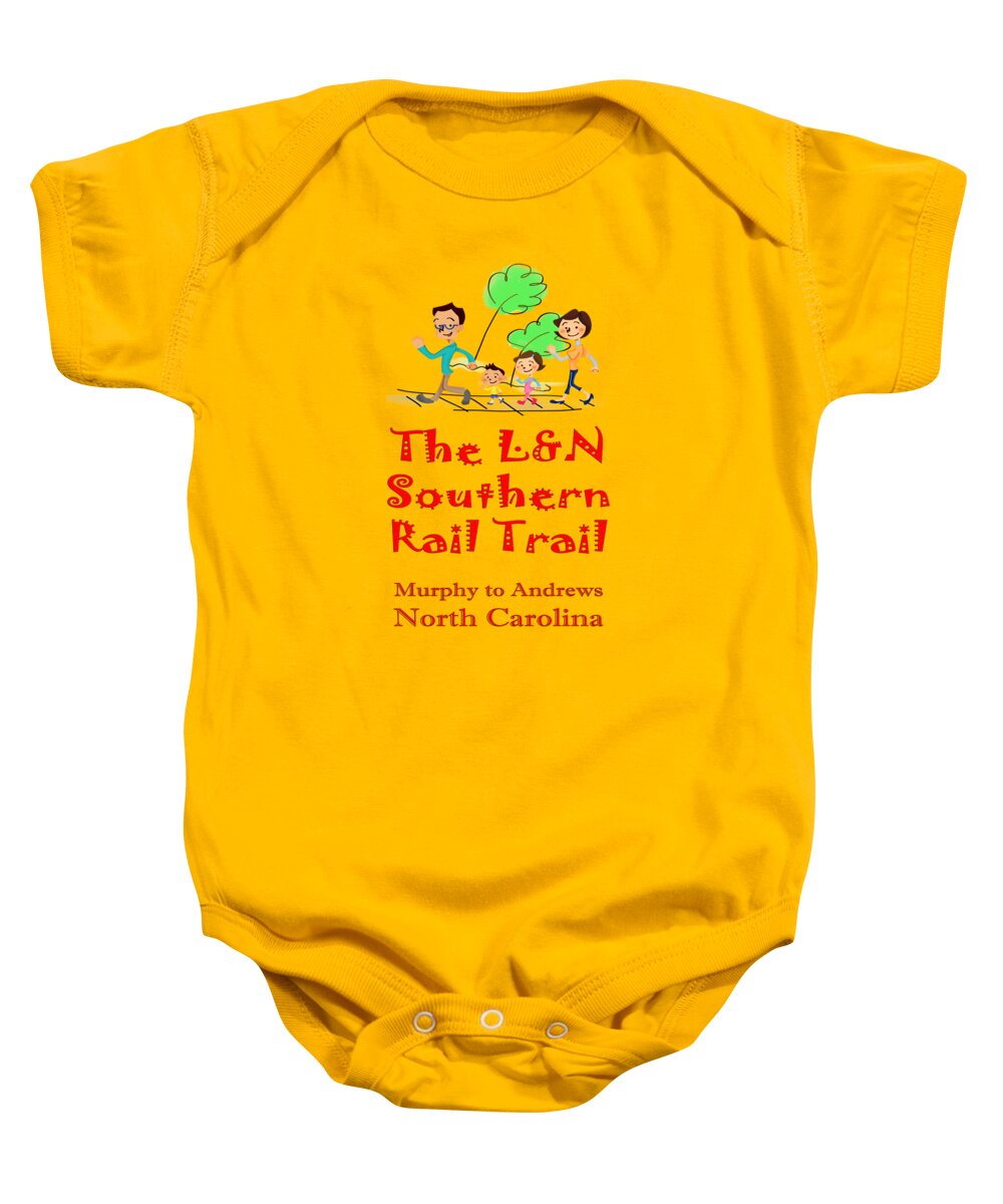 L&n Baby Onesie featuring the photograph LN Southern Rail Trail Family by Debra and Dave Vanderlaan