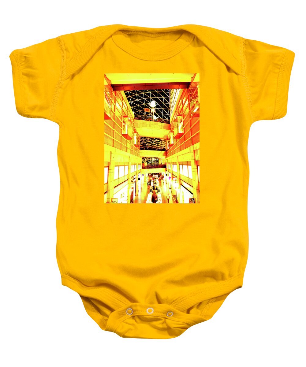 Mall Baby Onesie featuring the photograph Mall In Warsaw, Poland 11 by John Siest