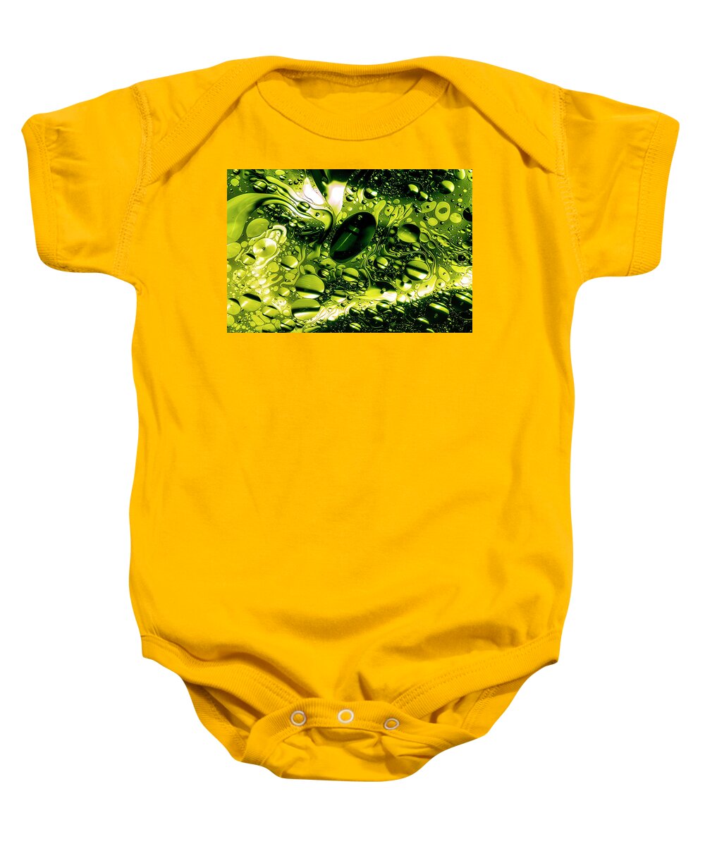 Abstract Baby Onesie featuring the photograph Microcosm by Johannes Brienesse