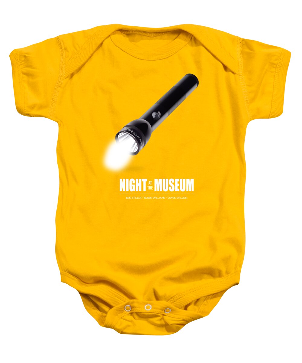 Movie Poster Baby Onesie featuring the digital art Night At The Museum - Alternative Movie Poster by Movie Poster Boy