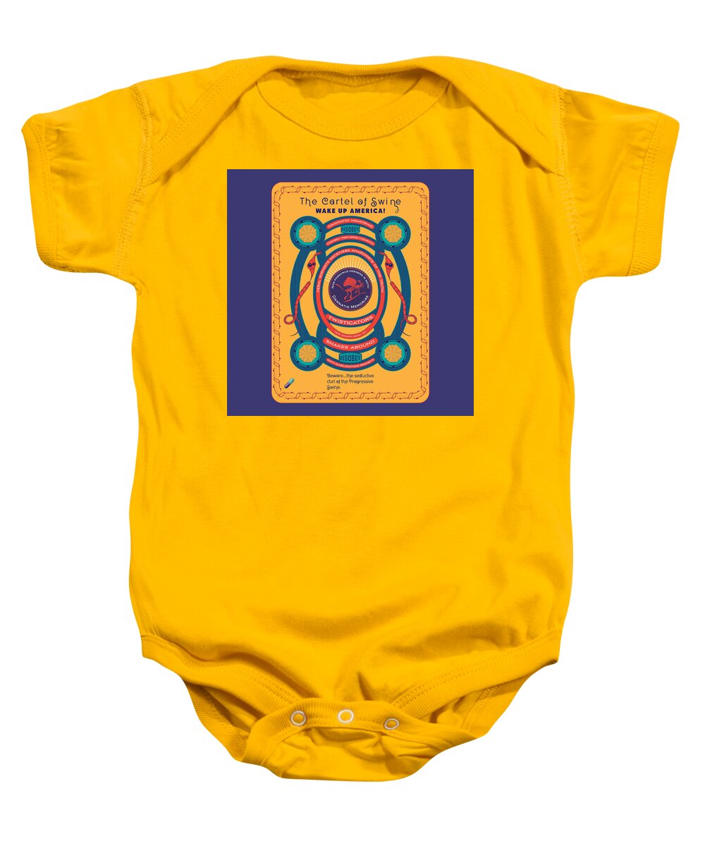 Graphic Poster Baby Onesie featuring the digital art Ornativo Vero Circulus No 4286 by Alan Bennington