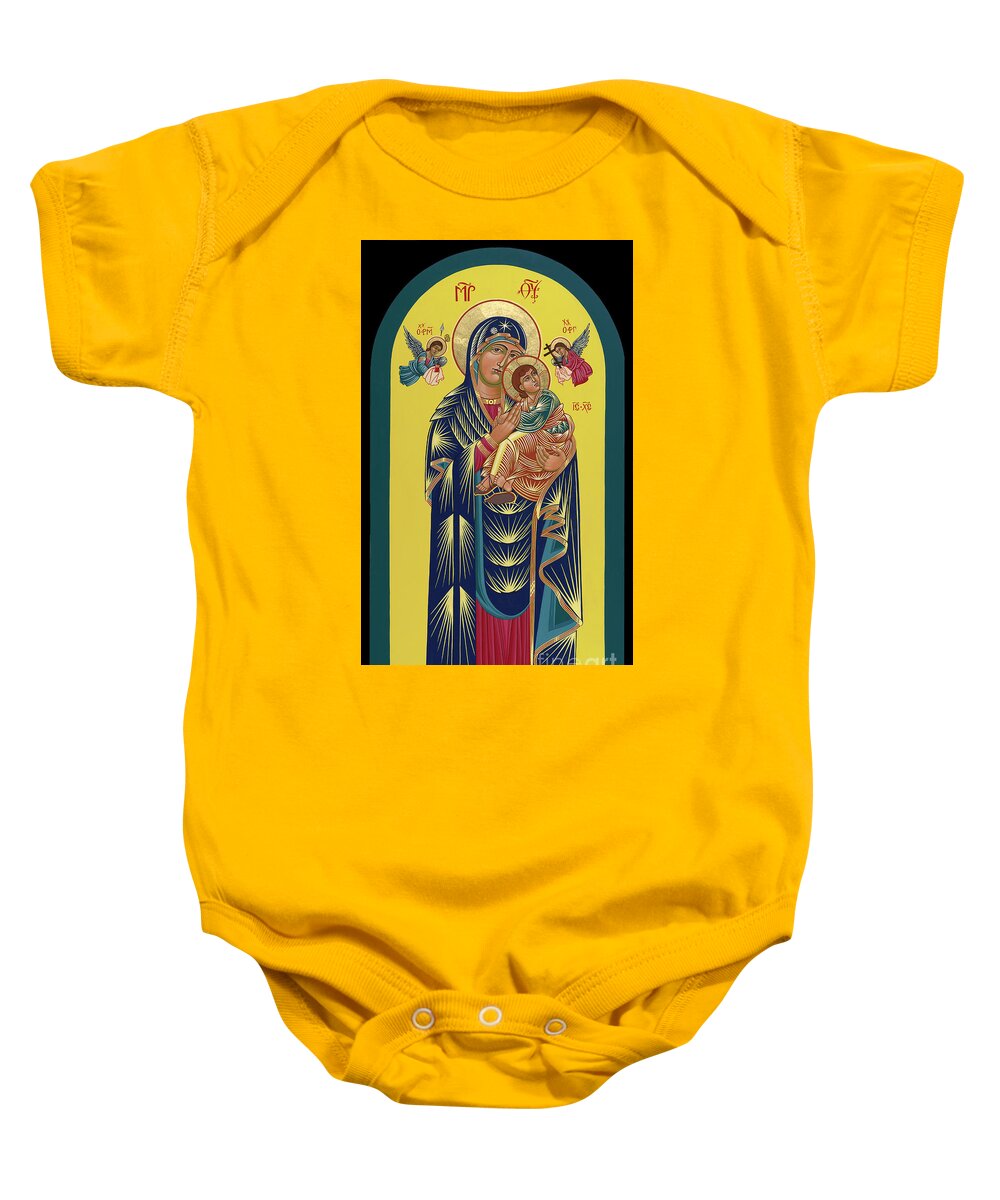 Our Lady Of Perpetual Help Baby Onesie featuring the painting Our Lady of Perpetual Help 318 by William Hart McNichols